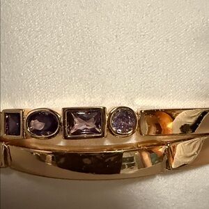 Elegant Gold and Purple Bracelet